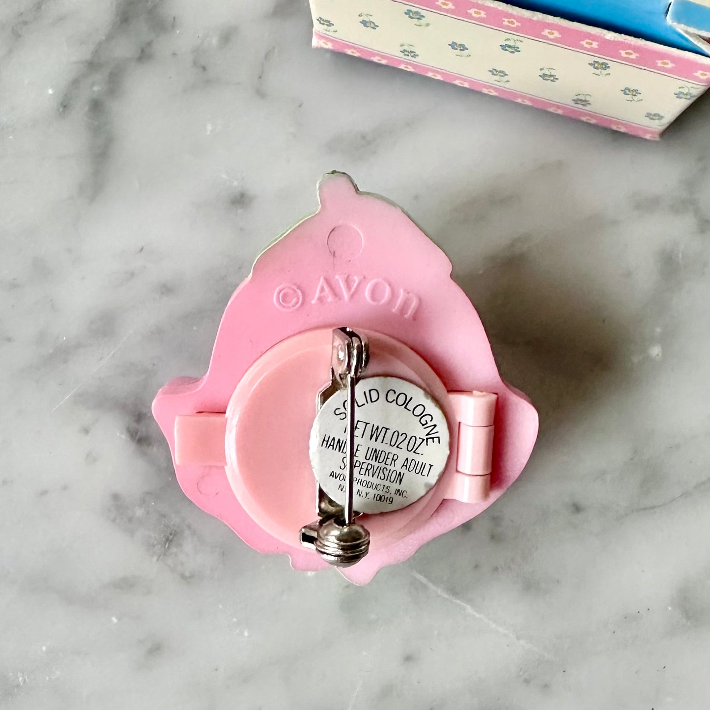1983 Avon Little Blossom Solid Cologne Brooch