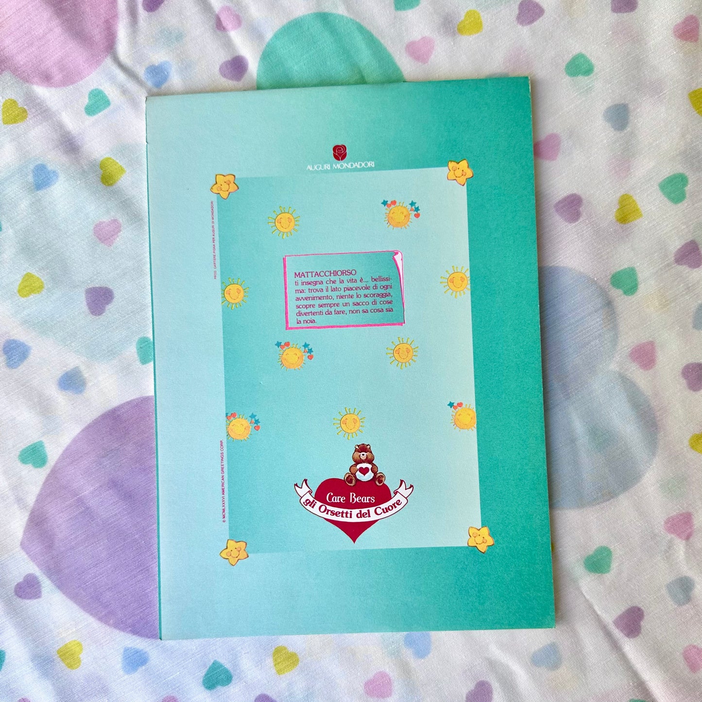 80’s Dead Stock Care Bears Notebook