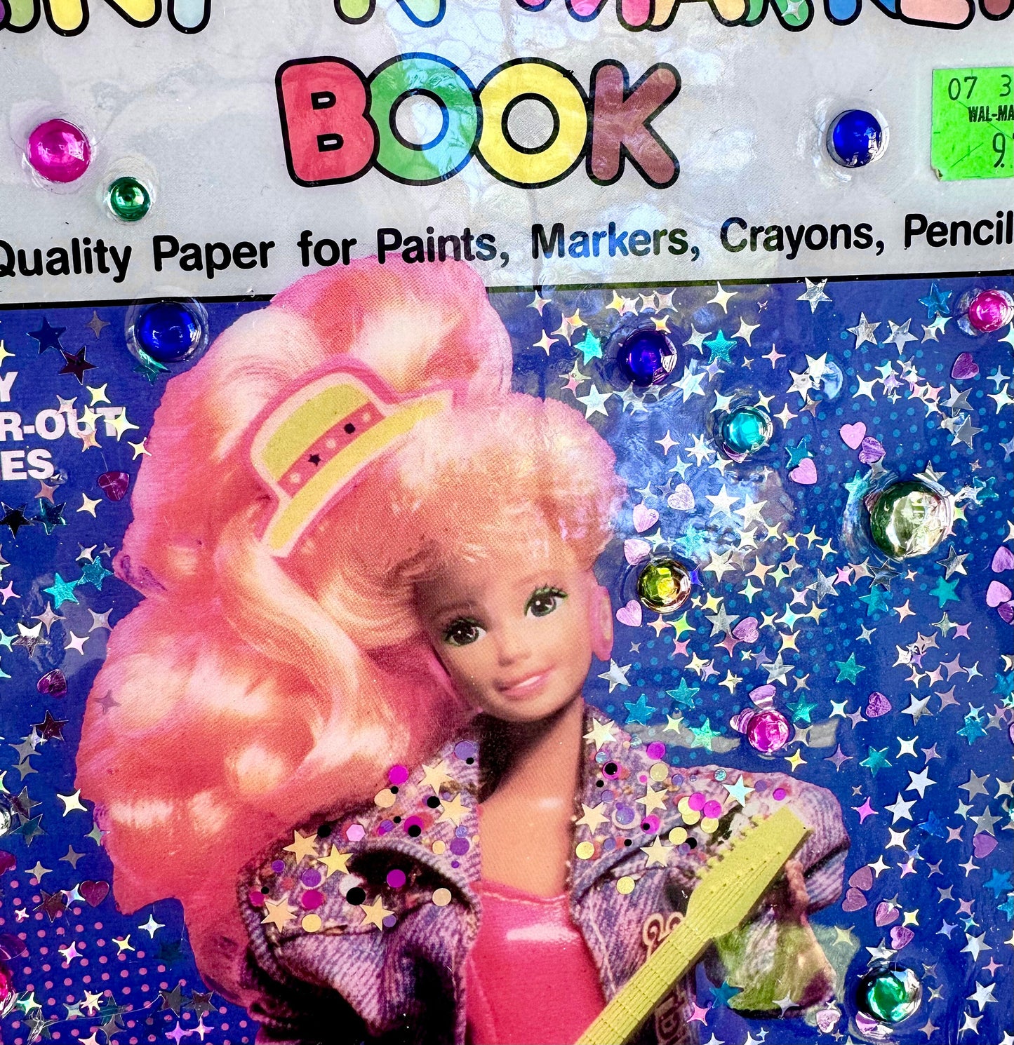 Vintage 80’s Barbie Paint N Marker Book Cover Resin Wall Art