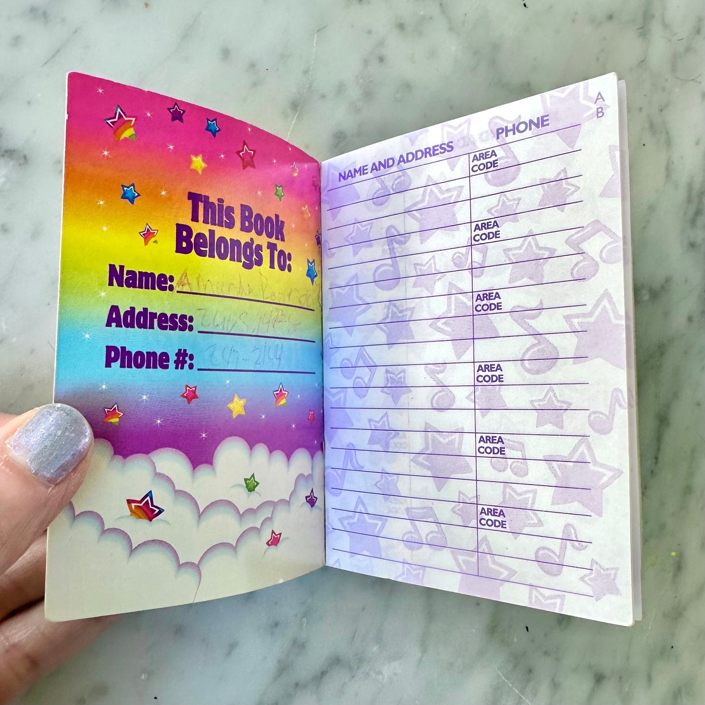 90’s Lisa Frank Mini Address Book
