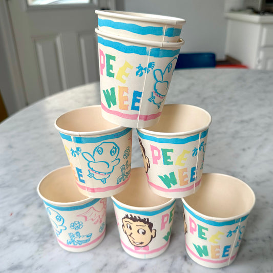 1987 Pee Wee Party Cups Set of 7