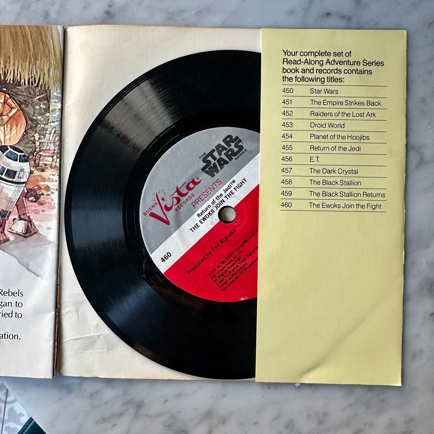 1983 Star Wars RECORD & BOOK "The Ewoks Join The Flight"