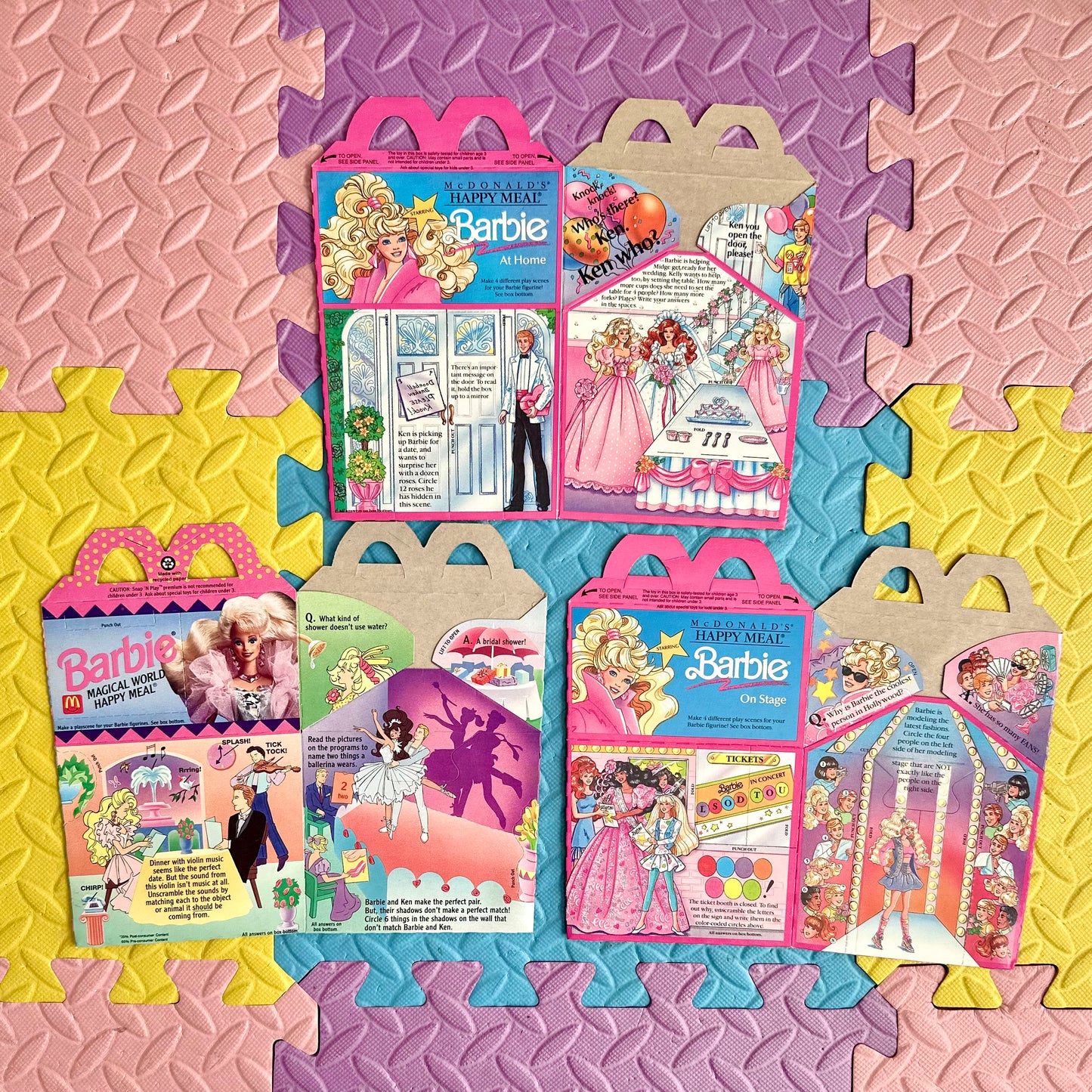 1991 Barbie Happy Meal Box Set of 3