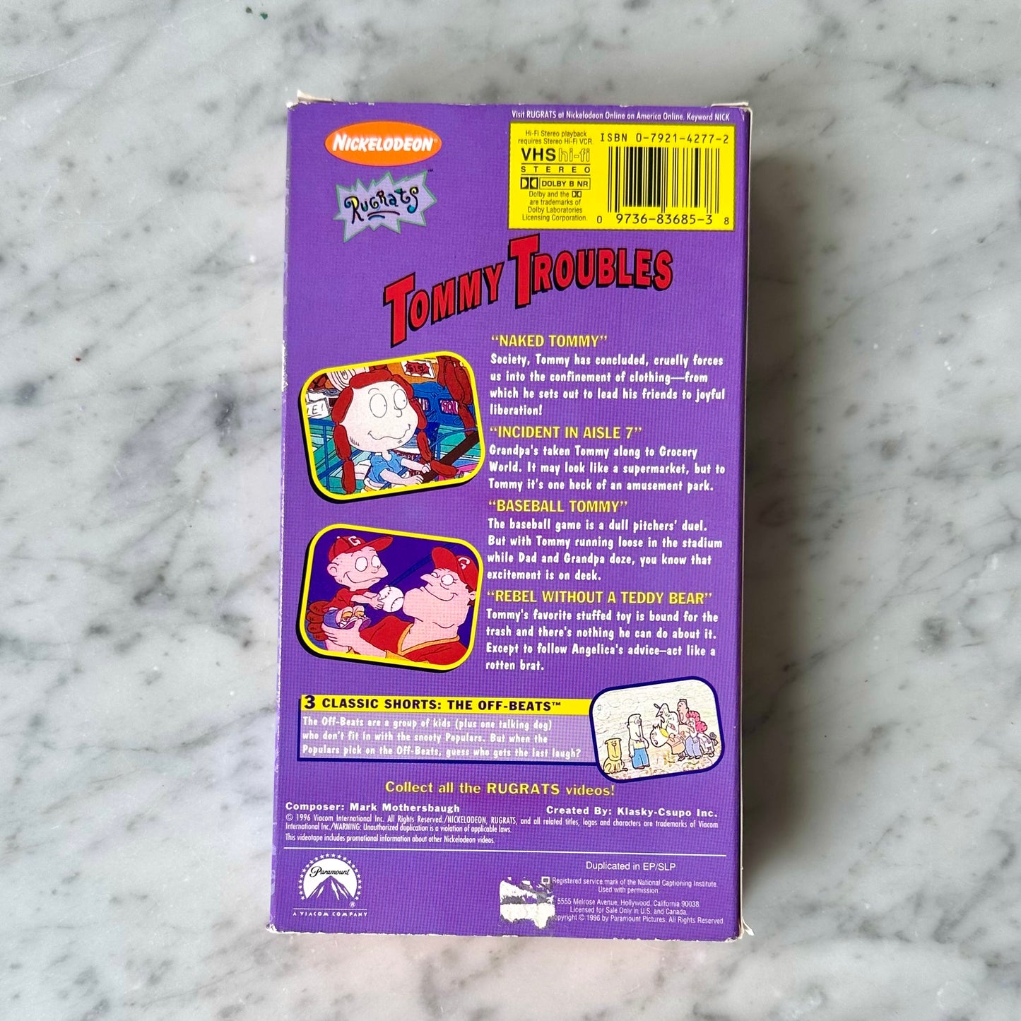 1996 Nickelodeon Rugrats “Tommy Troubles” VHS