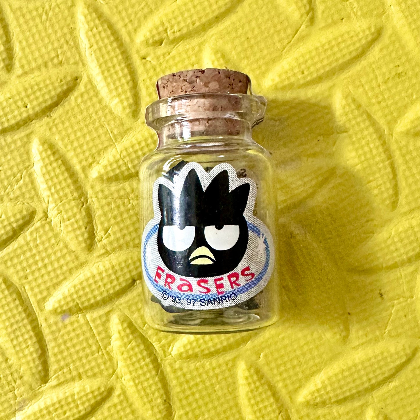 90’s Sanrio Badtz Maru Jar of Eraser