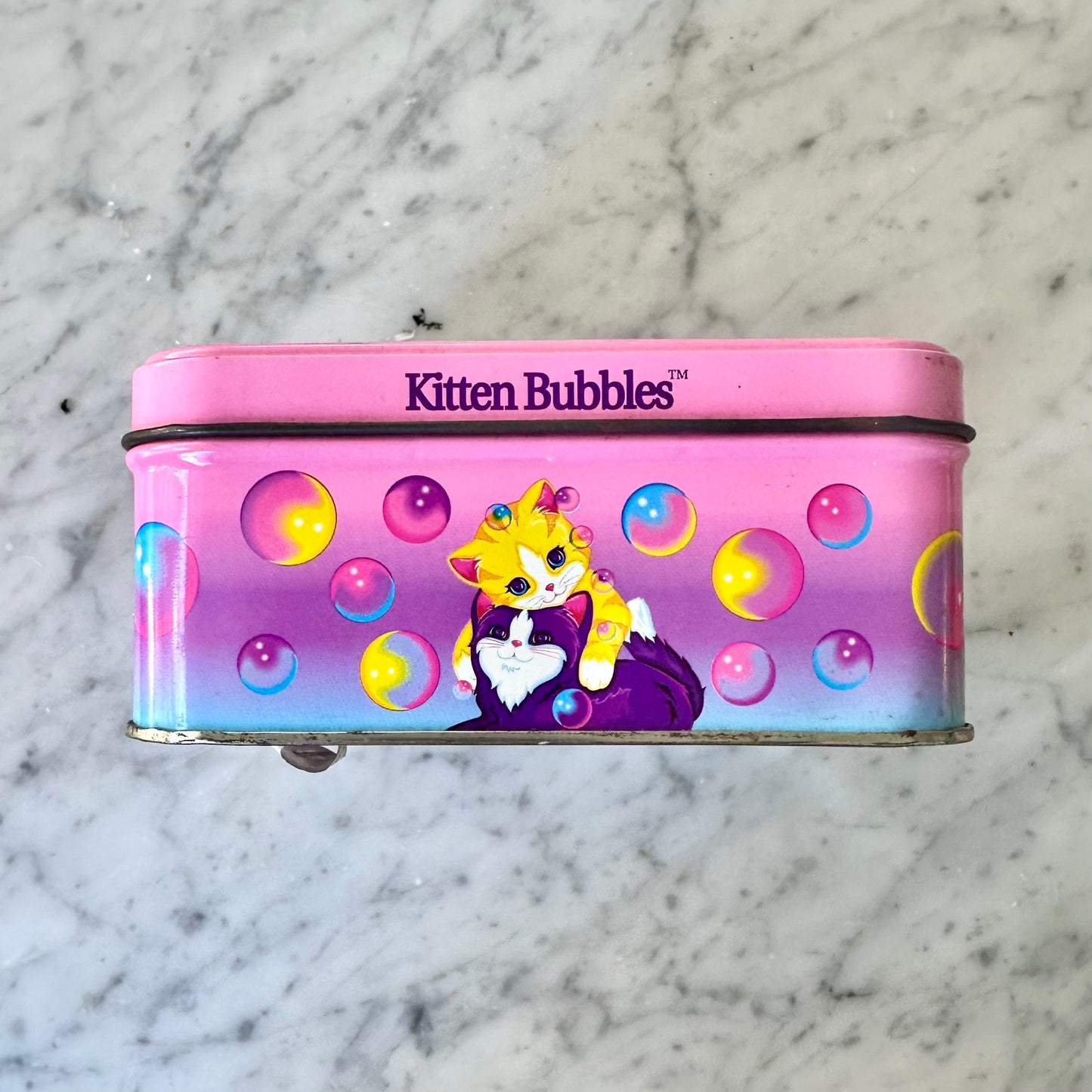 1990’s Lisa Frank Bubble Kittens Tin