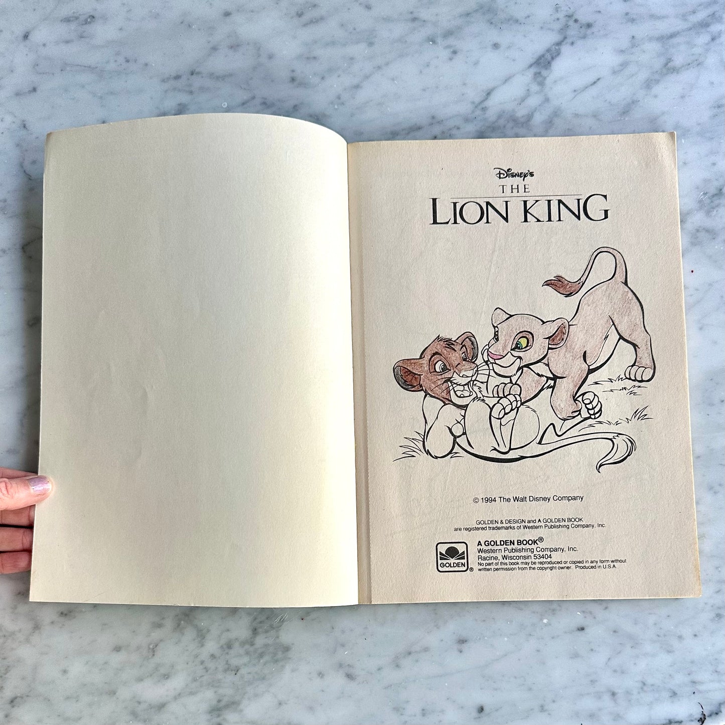 1994 Disney’s The Lion King Coloring Book