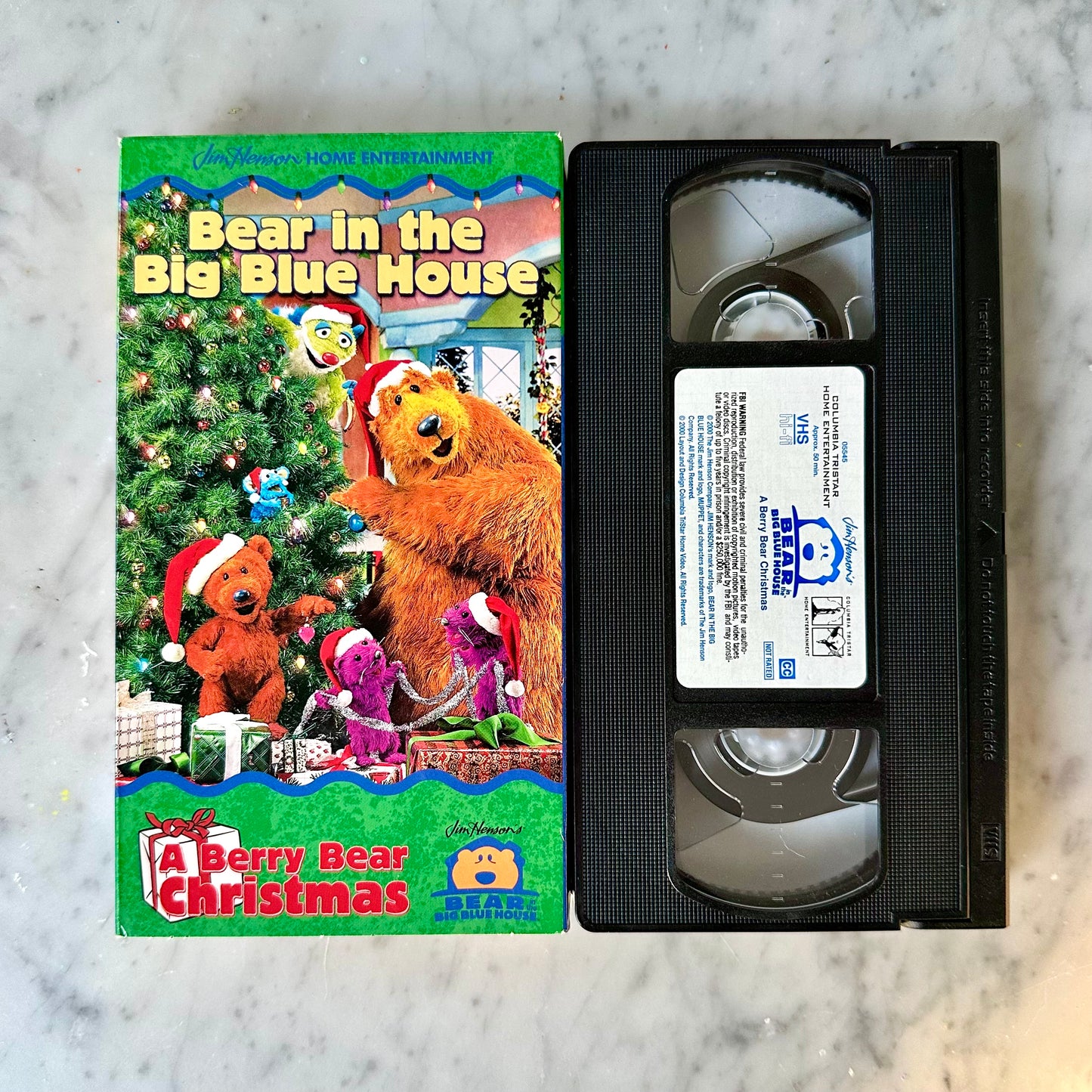 2000 Bear in the Big Blue House “Berry Bear Christmas” VHS