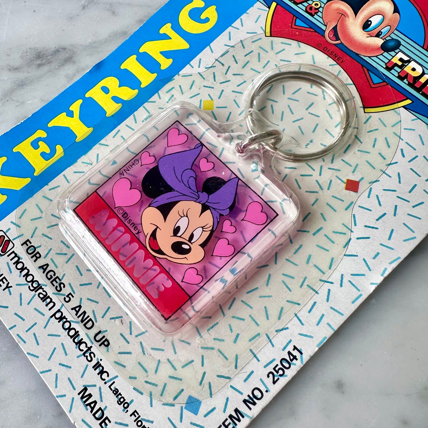 Vintage Mickey & Friends-Minnie Keychain