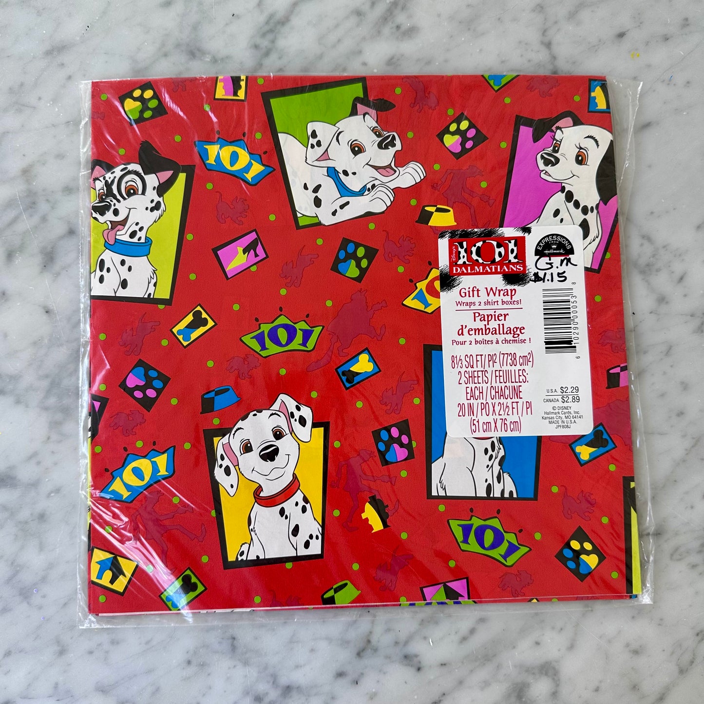 90’s 101 Dalmatians Gift Wrap