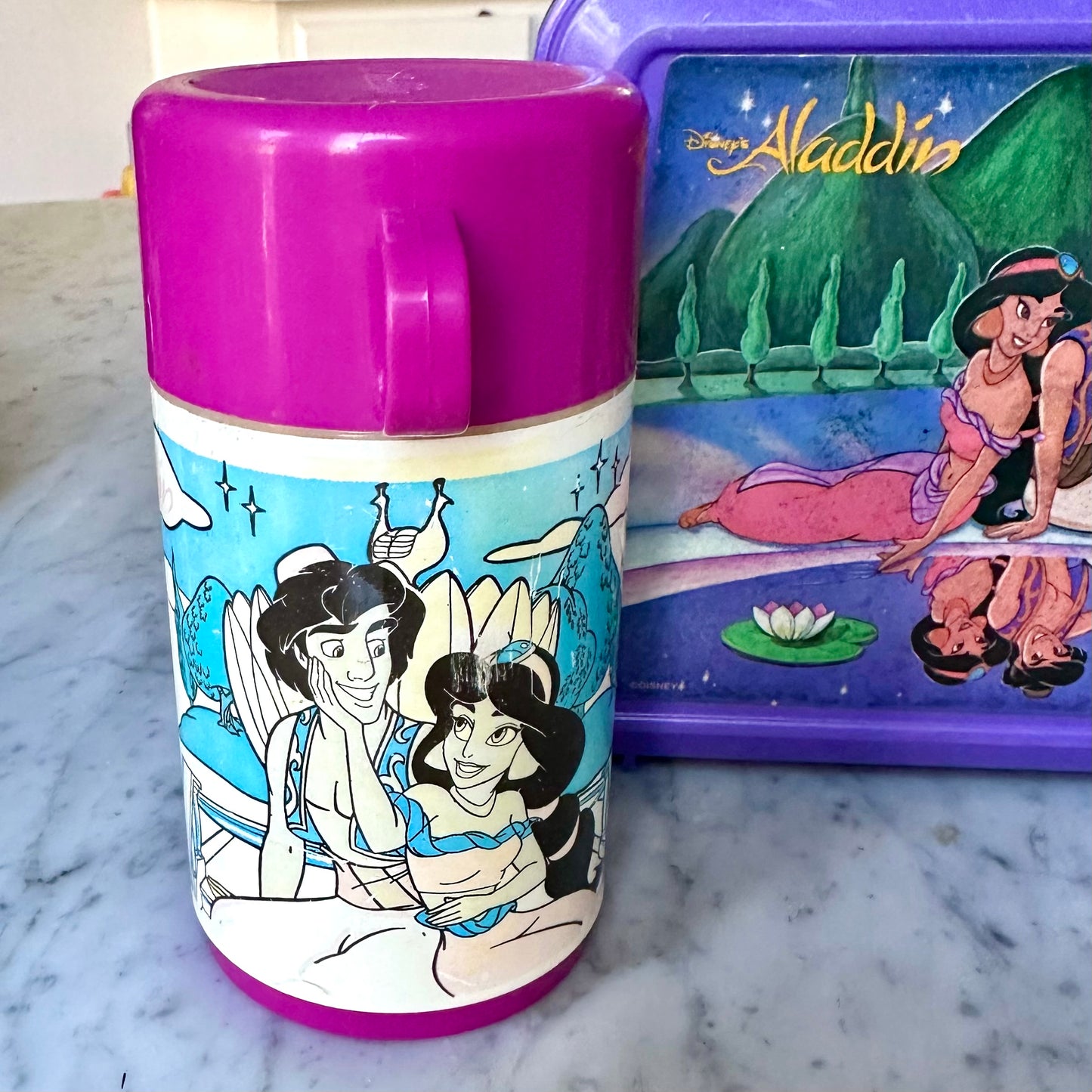 90’s Disney Aladdin Lunchbox with Thermos