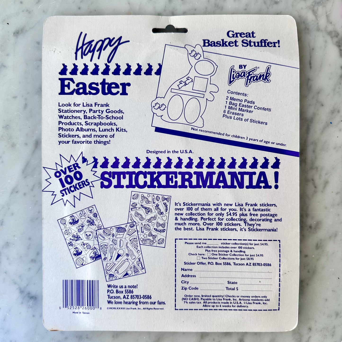 90’s Lisa Frank Happy Easter Basket Stuffer