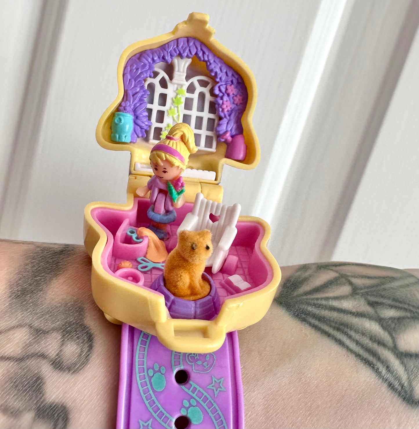 1995 Polly Pocket Polly Loves Kitty Pet Parade Watch Bracelet