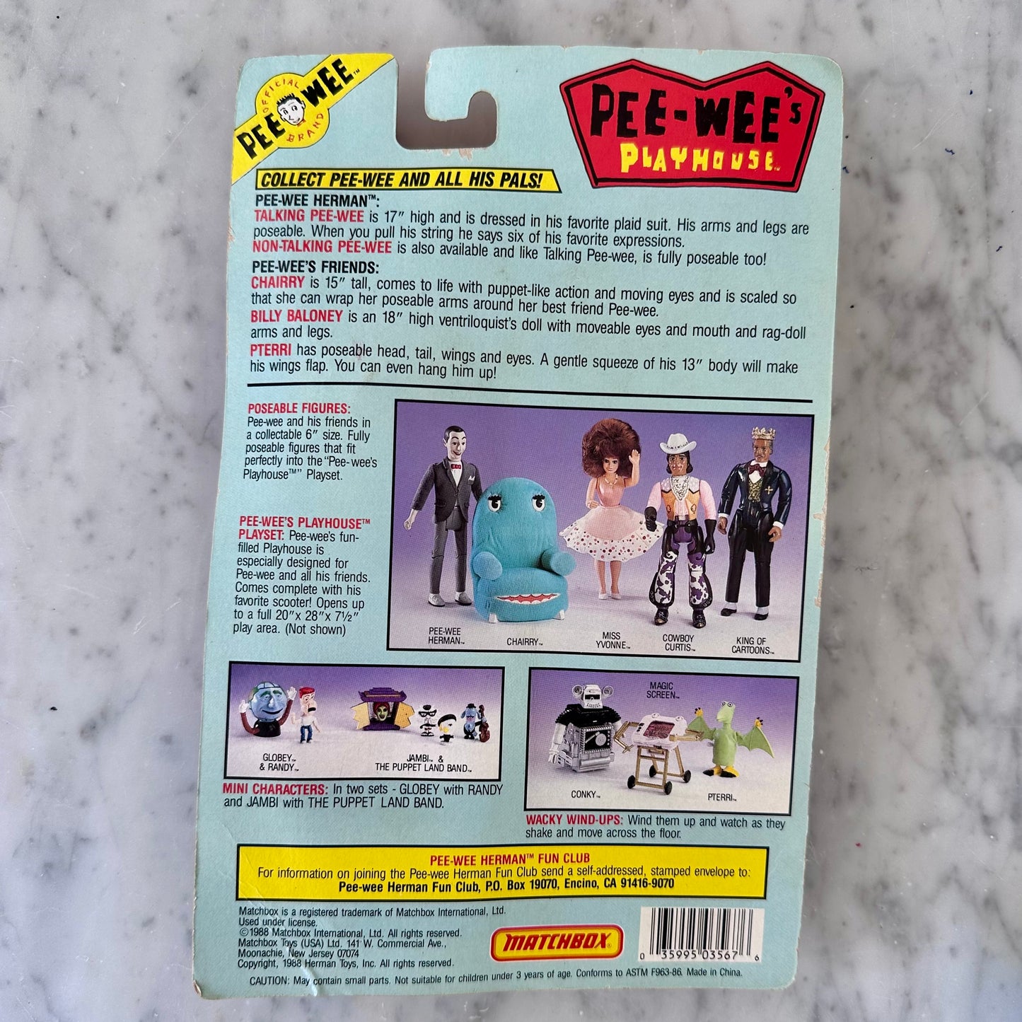 1988 Pee Wee’s Playhouse “Reba” Action Figure