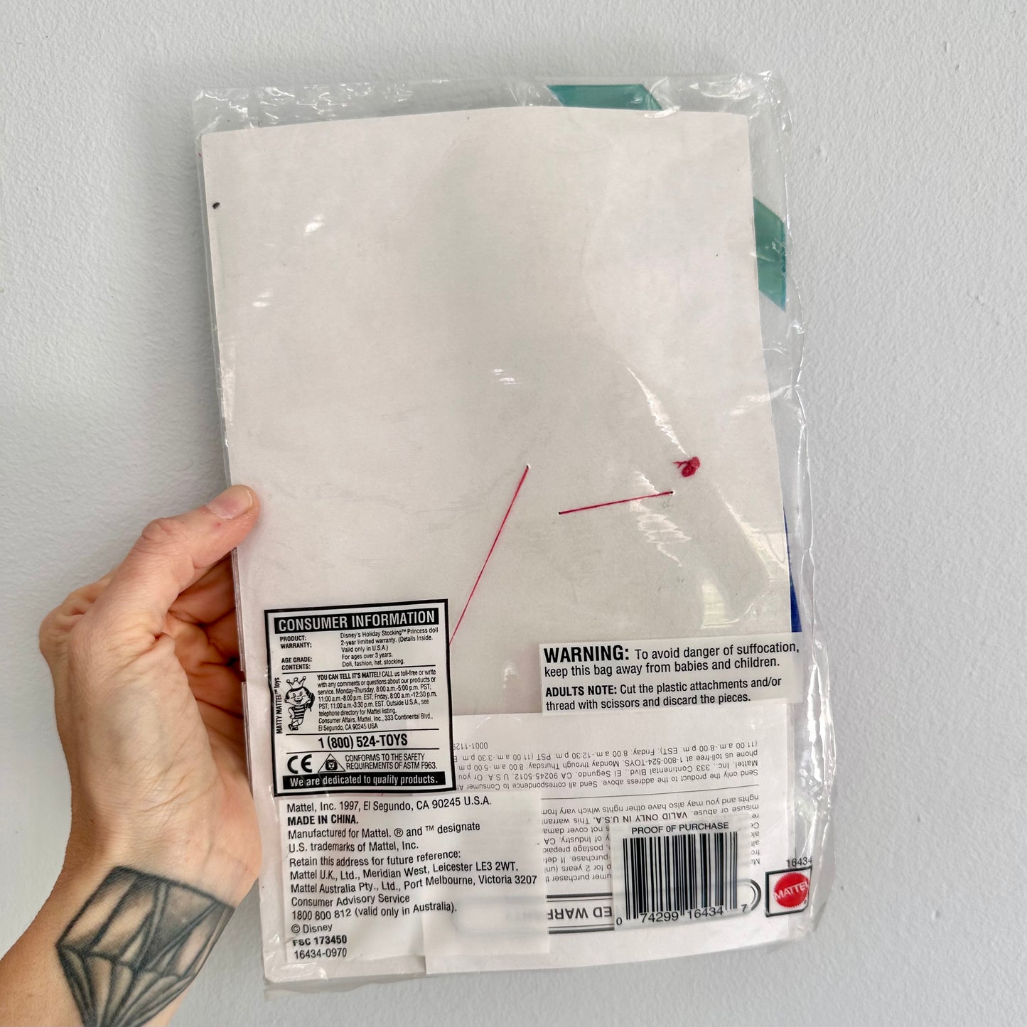 1997 Avon Disney Princess Cinderella Stocking