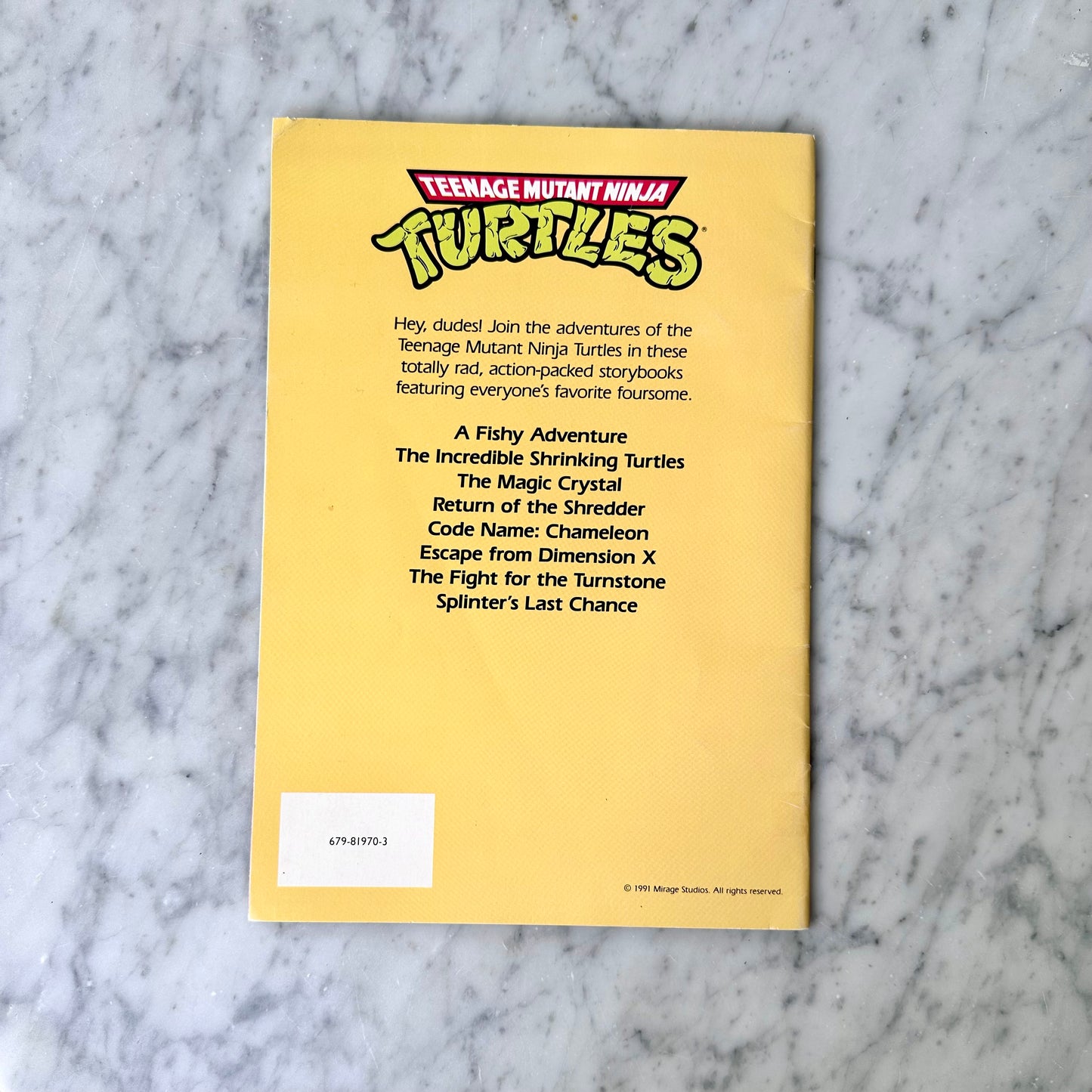 1990 TMNT “Splinter’s Last Chance” Book