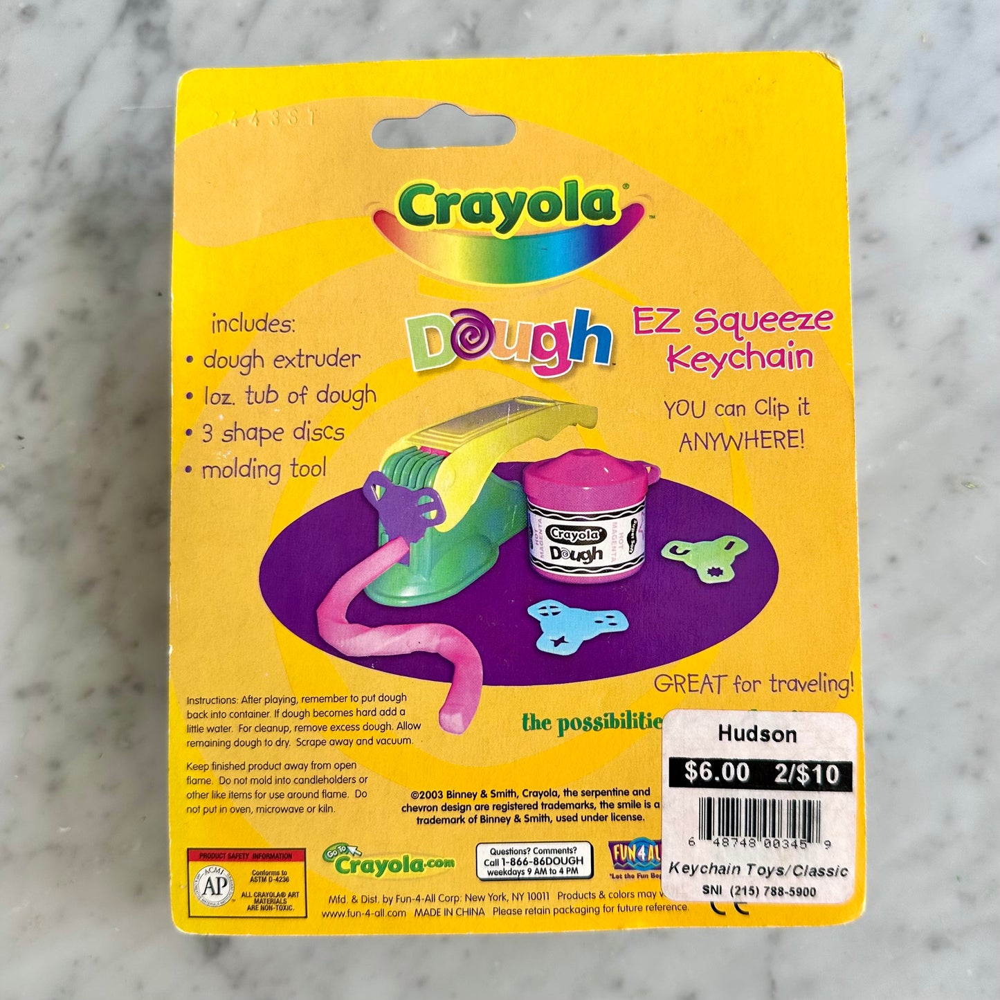 Vintage Crayola Dough EZ Squeeze Keychain