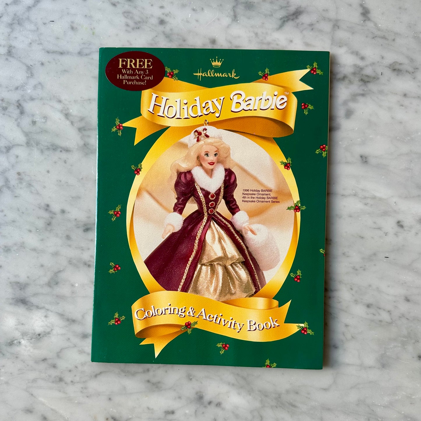 1996 Holiday Barbie Color & Activity Book