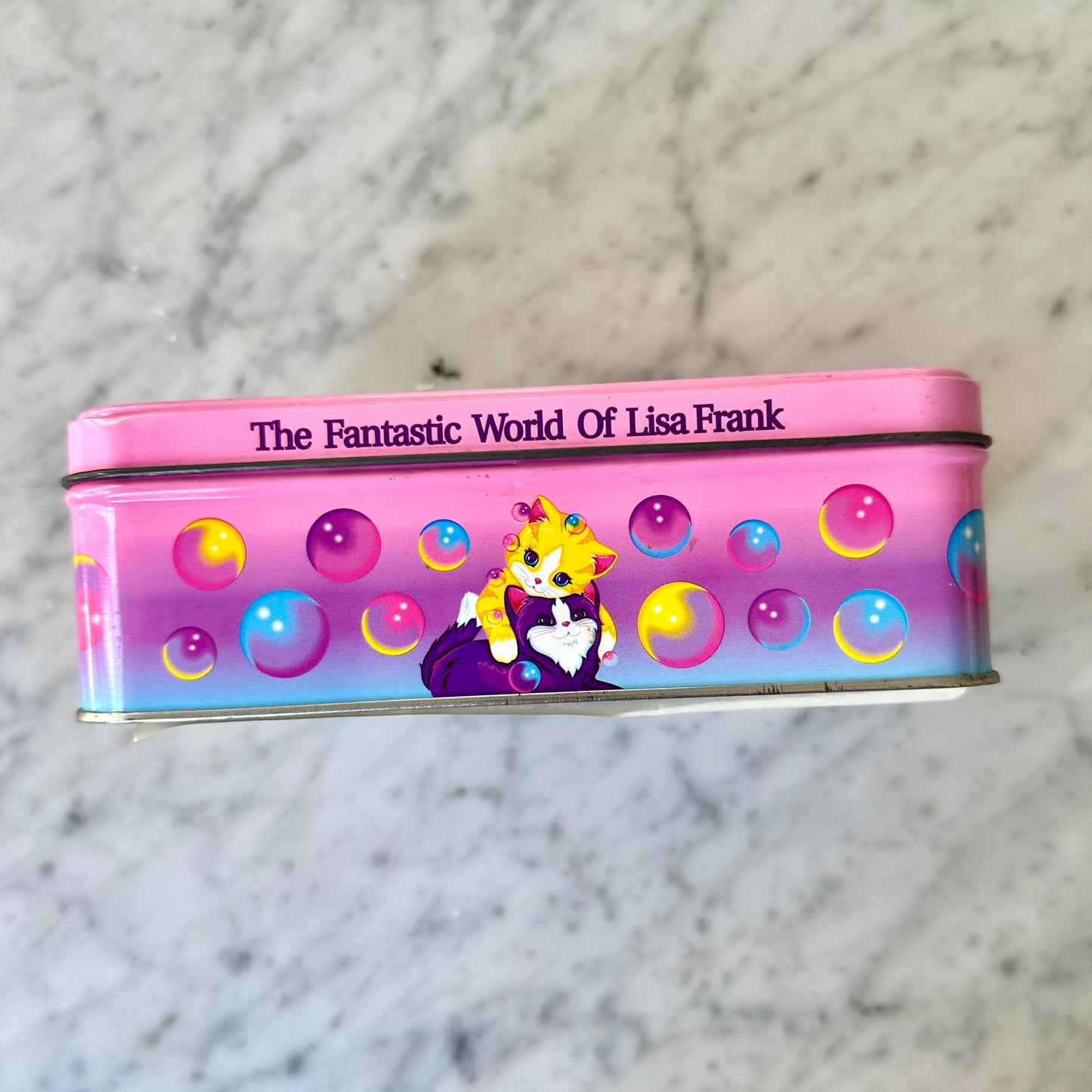 1990’s Lisa Frank Bubble Kittens Tin