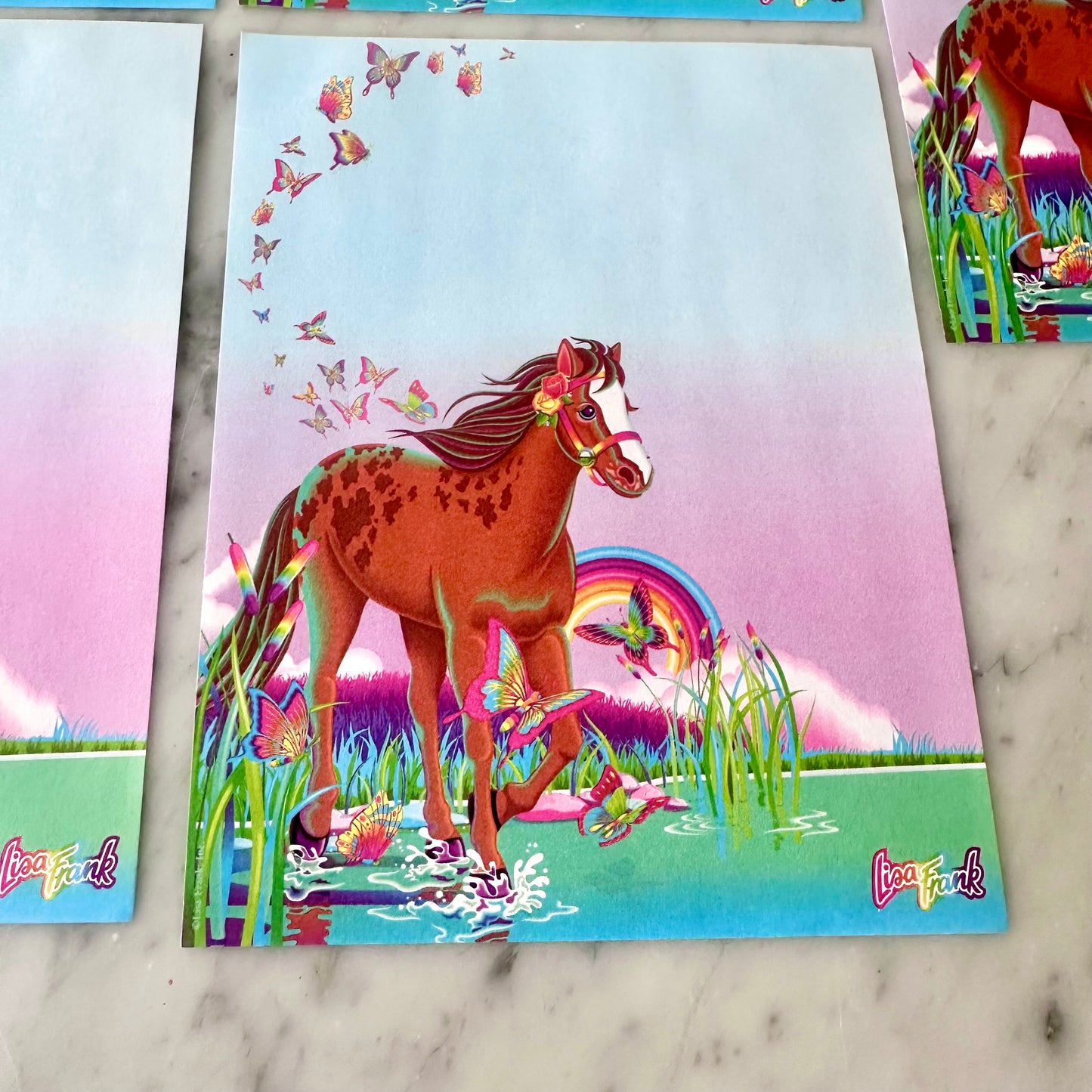 90’s Lisa Frank Rainbow Chaser Stationary, 5 Sheets