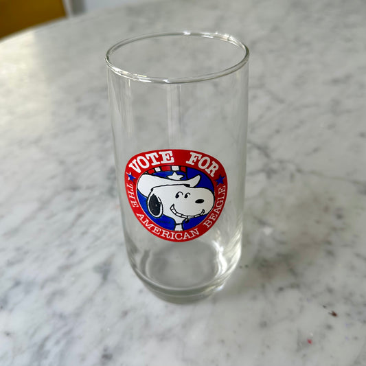 1958 Snoopy “Vote For The American Beagle” Drinking Glass