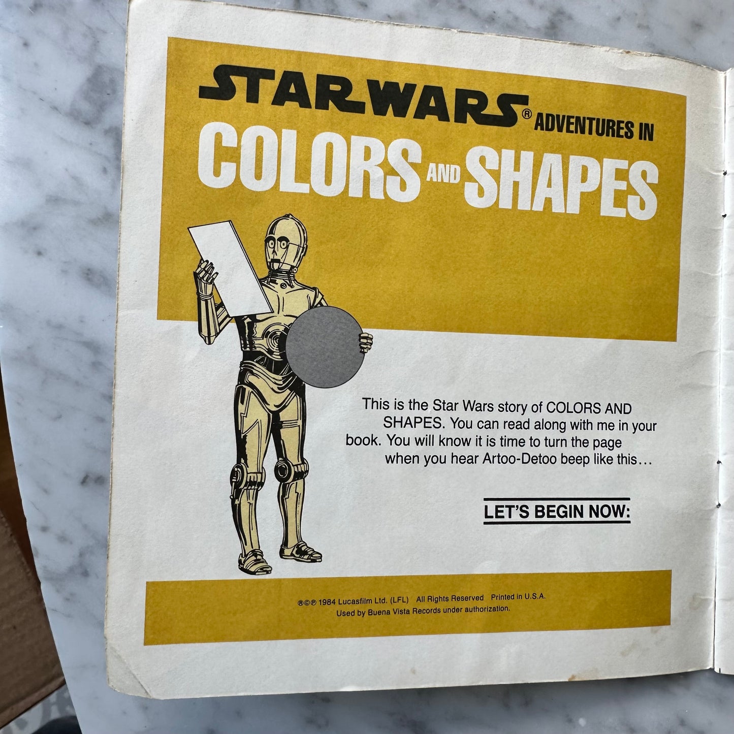 1984 Star Wars Adventures in Colors and Shapes Book