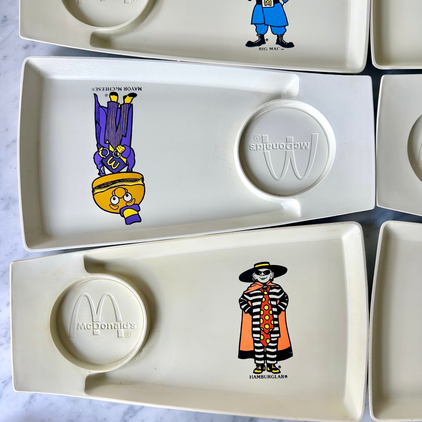 1970’s McDonald’s Happy Meal Kid Trays, Set of 6