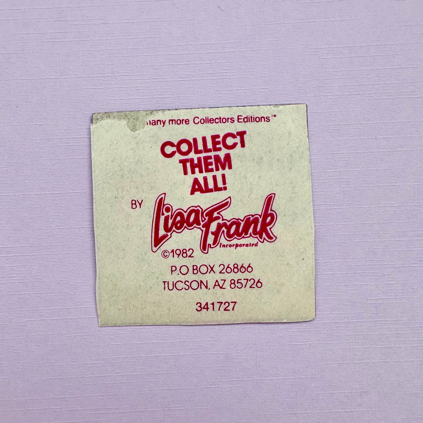 1982 Lisa Frank Musical Band Sticker