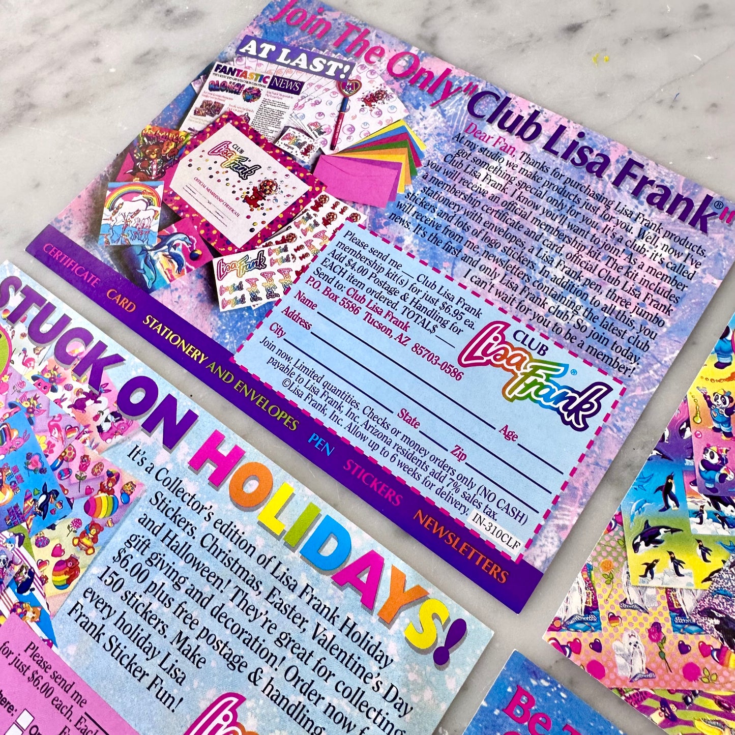 90’s Lisa Frank Club Mailers