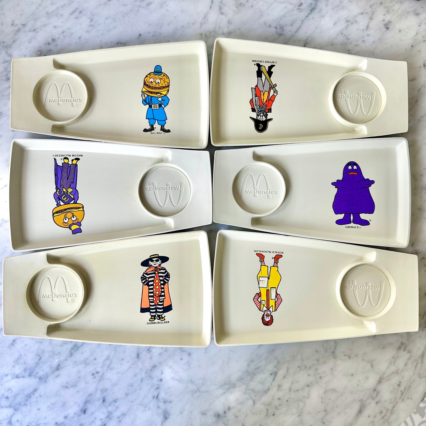 1970’s McDonald’s Happy Meal Kid Trays, Set of 6