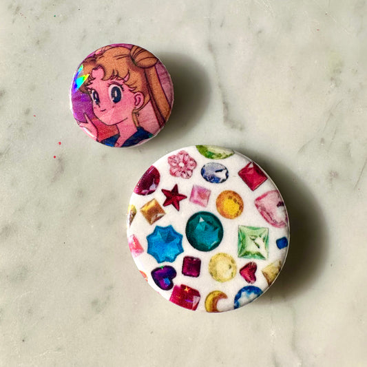 Sailor Moon and Gem Button Set