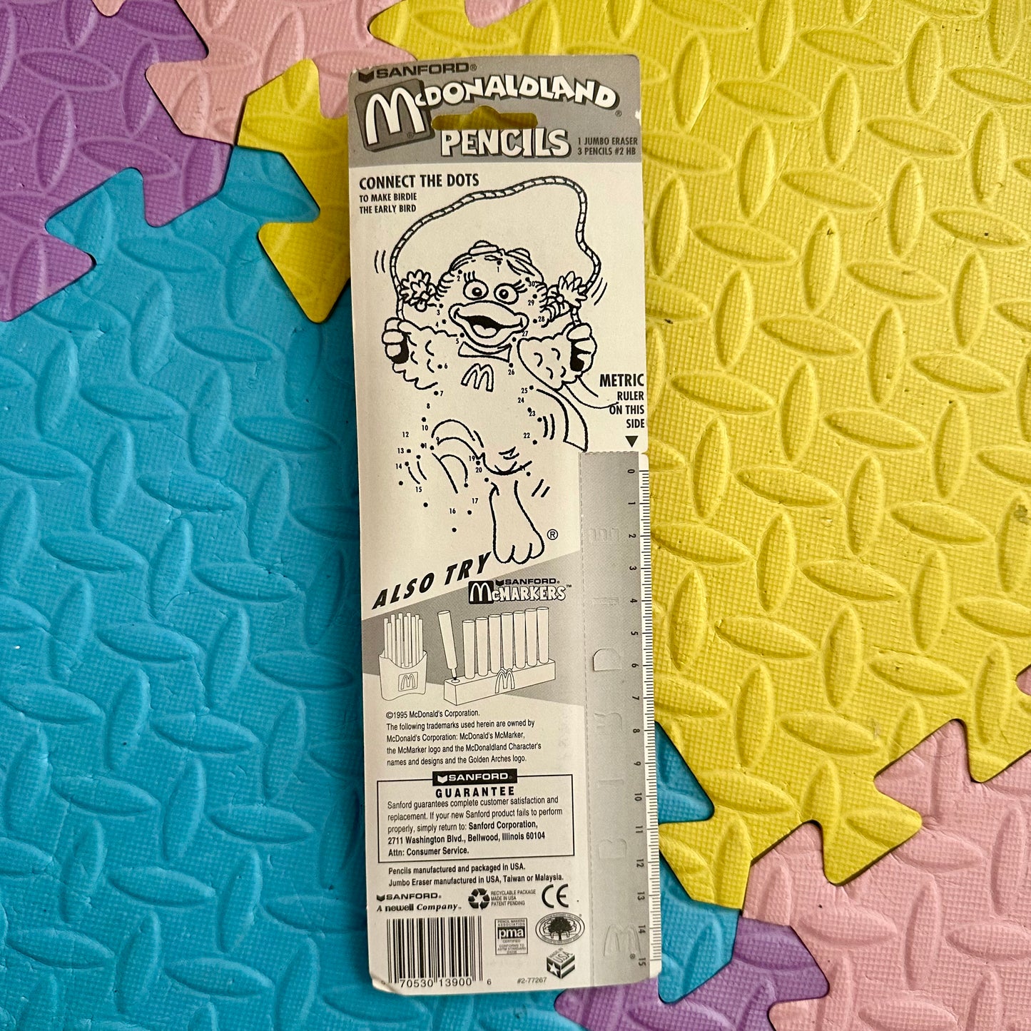 1995 McDonaldland Birdie Pencils and Eraser Set