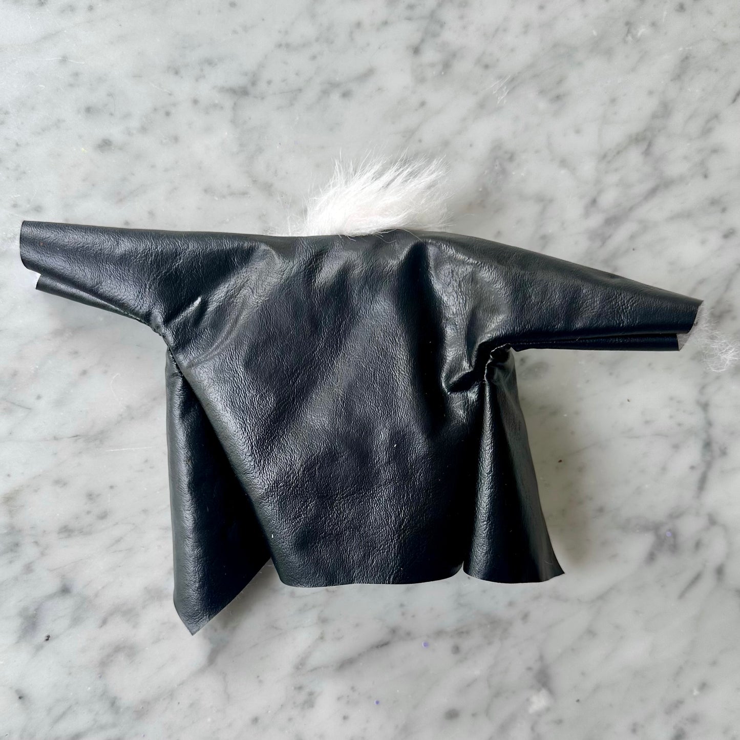 Vintage Barbie Faux Fur and Leather Coat