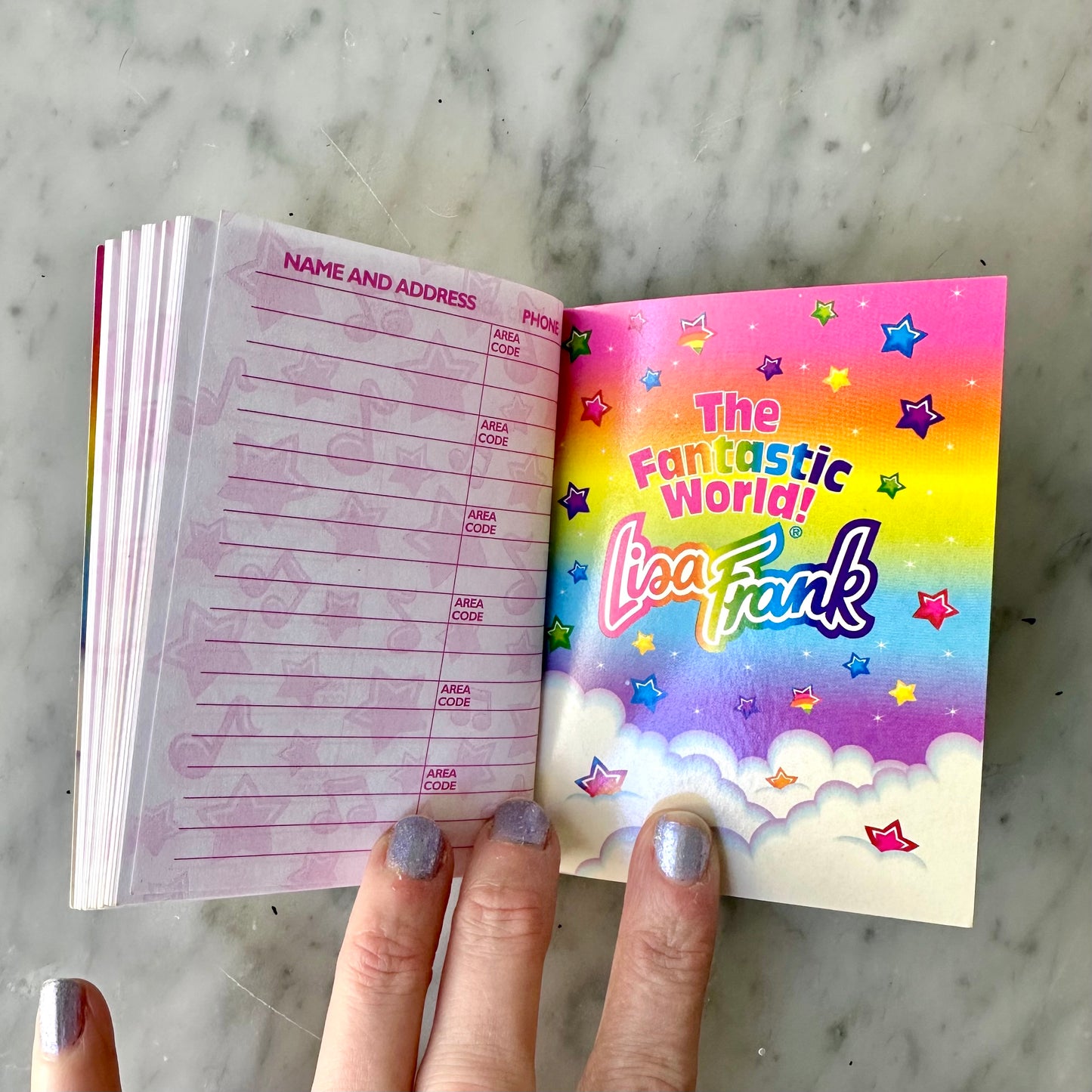 90’s Lisa Frank Violet & Velvet Mini Address Book