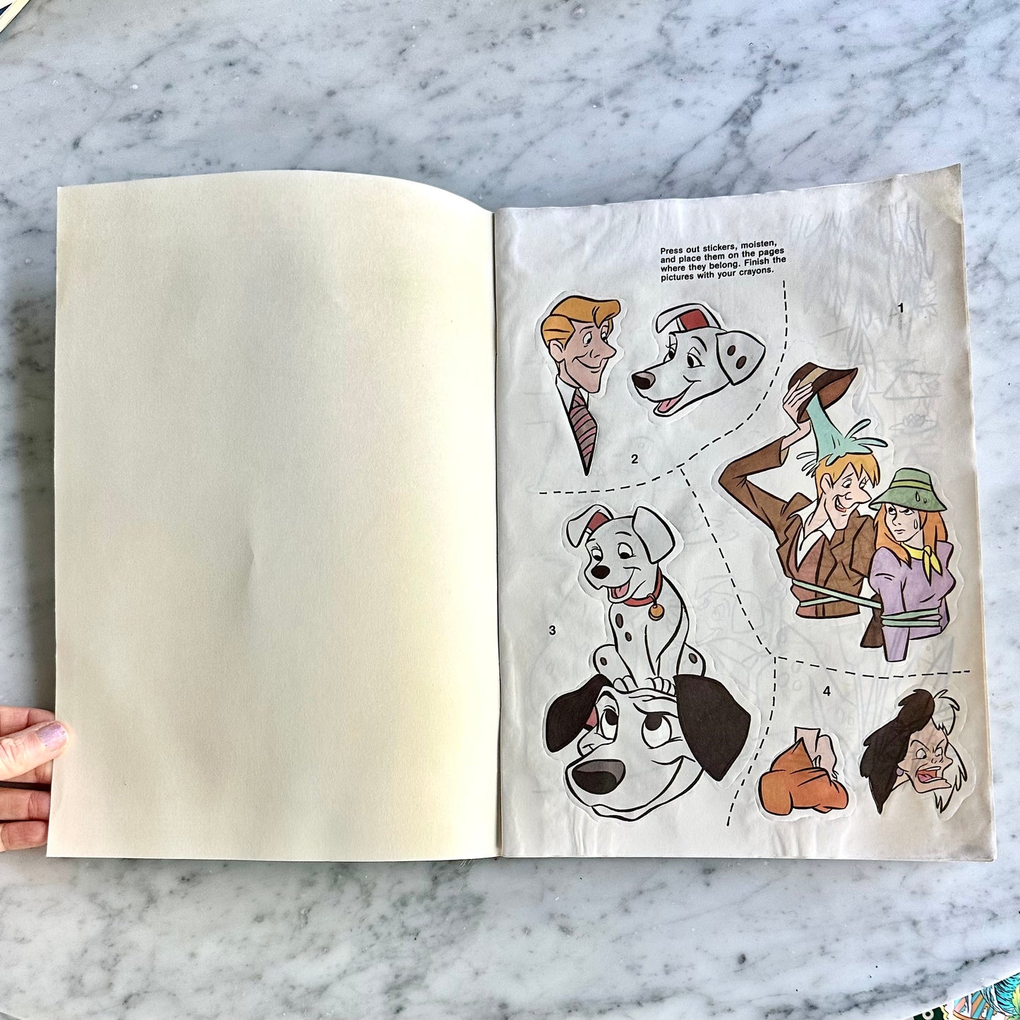 1991 101 Dalmatians Sticker Fun-Water Damage