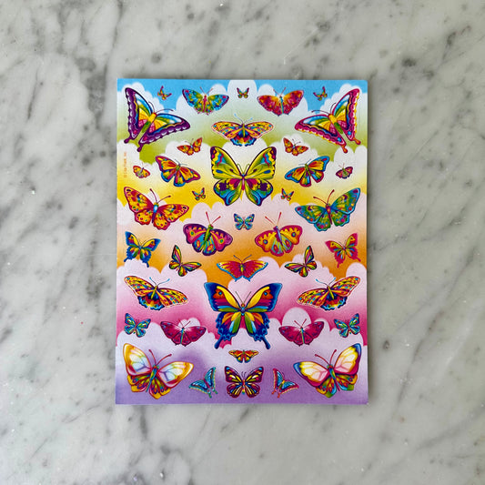 1990’s Lisa Frank Butterfly Sticker Sheet