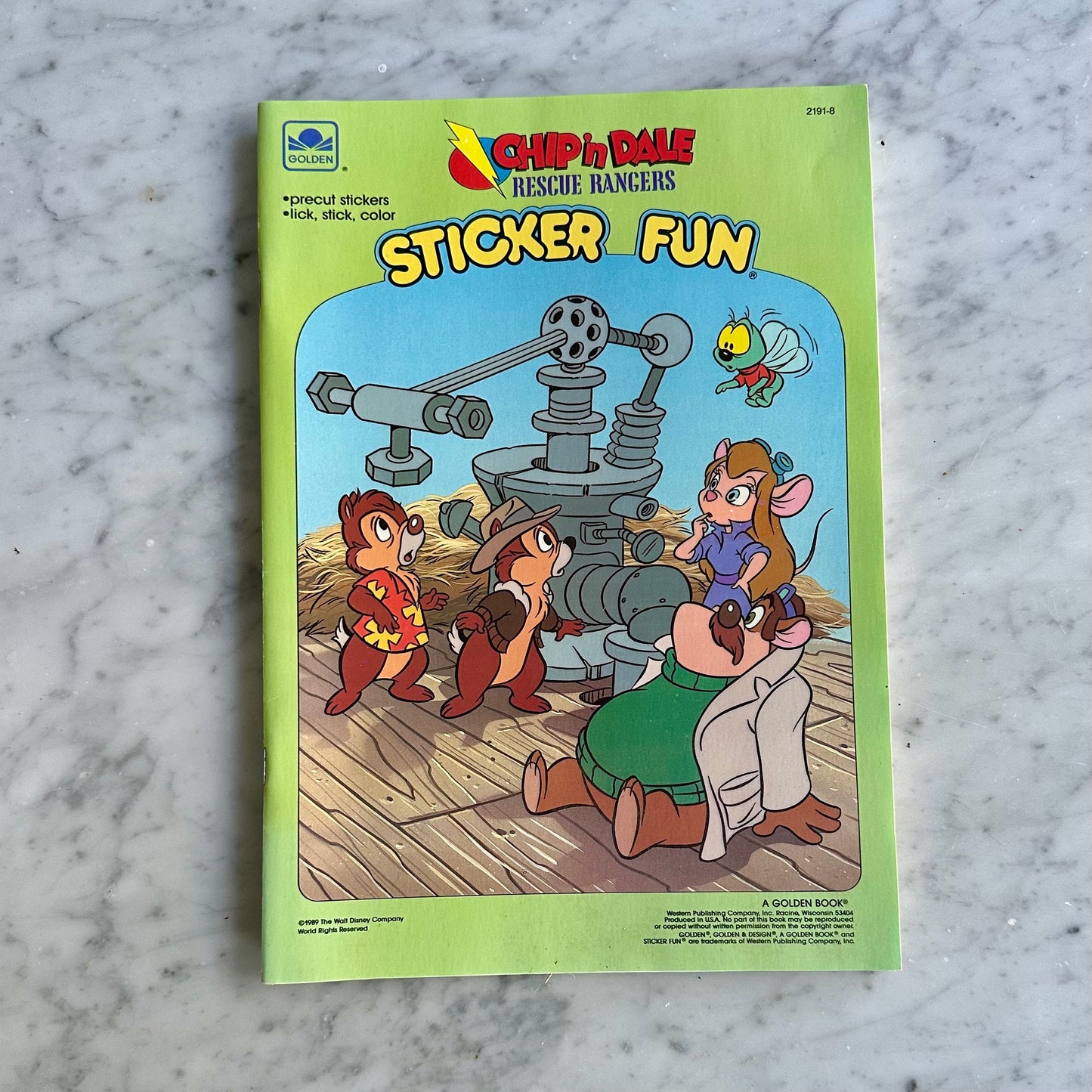 1989 Chip n’ Dale Rescue Rangers Sticker Fun Book- Damaged