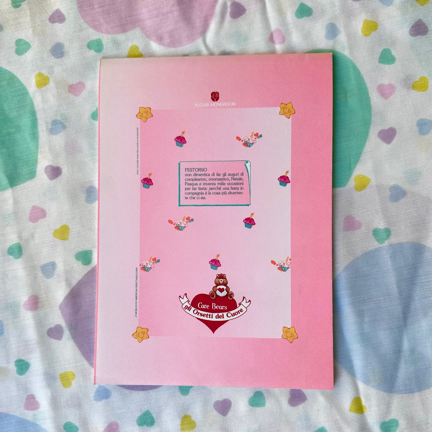 80’s Dead Stock Care Bears Notebook