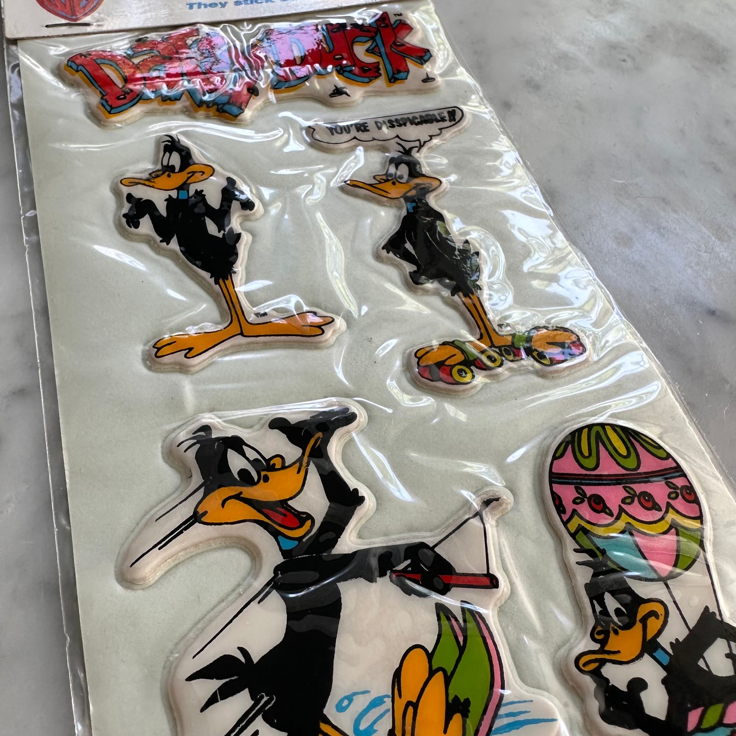 Vintage Daffy Duck Puffy Stickers