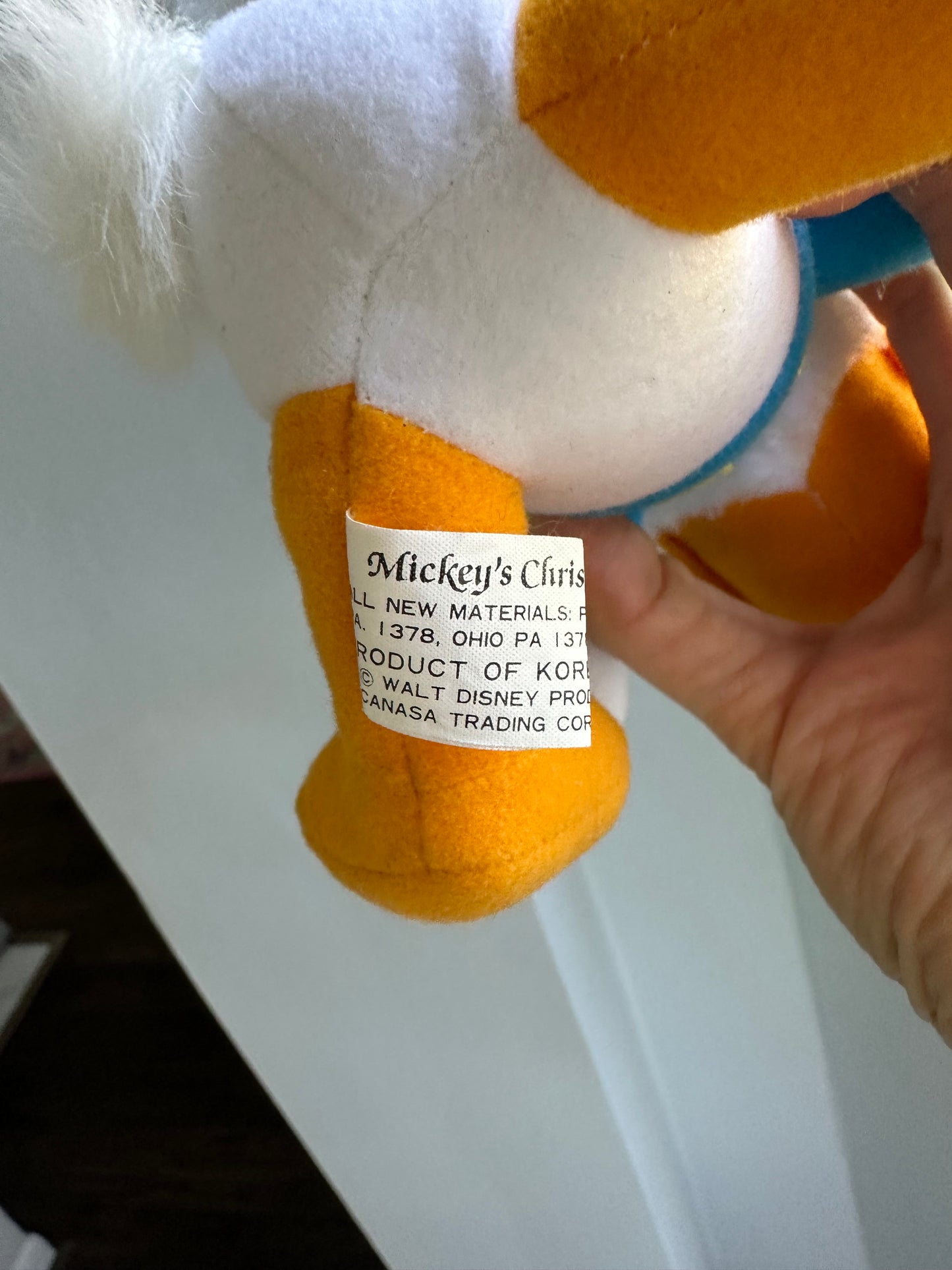 1983 Mickey’s Christmas Carol Donald Duck Plush
7” tall
