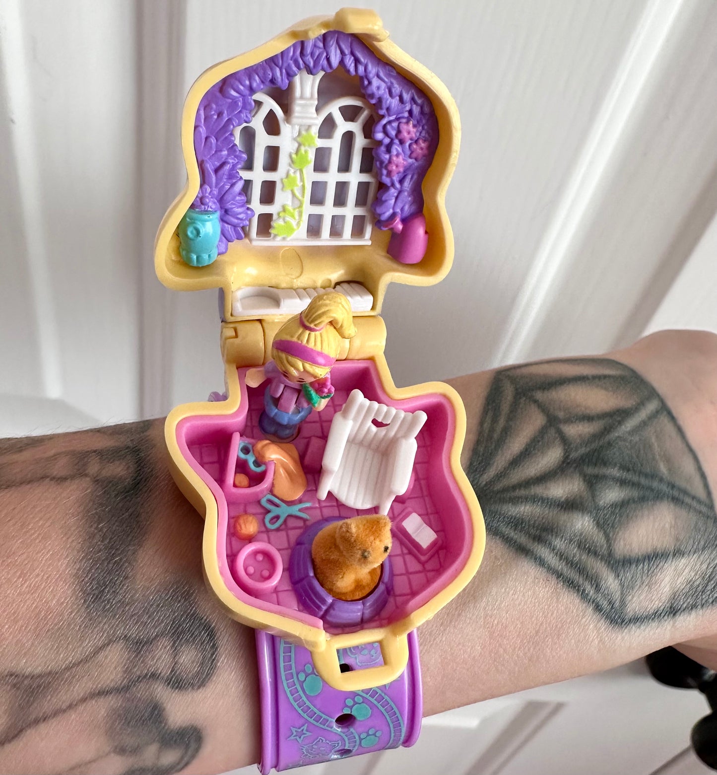 1995 Polly Pocket Polly Loves Kitty Pet Parade Watch Bracelet
