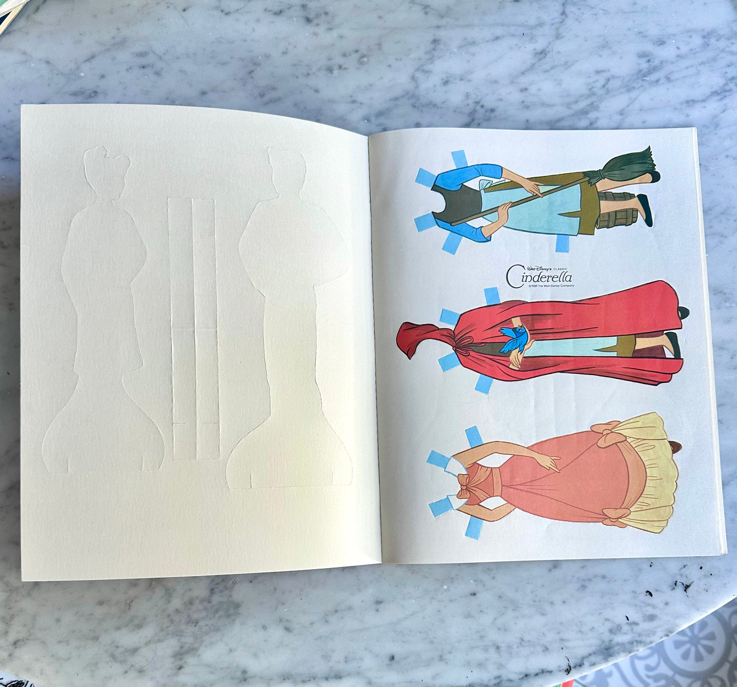 1989 Disney Cinderella Paper Doll Book