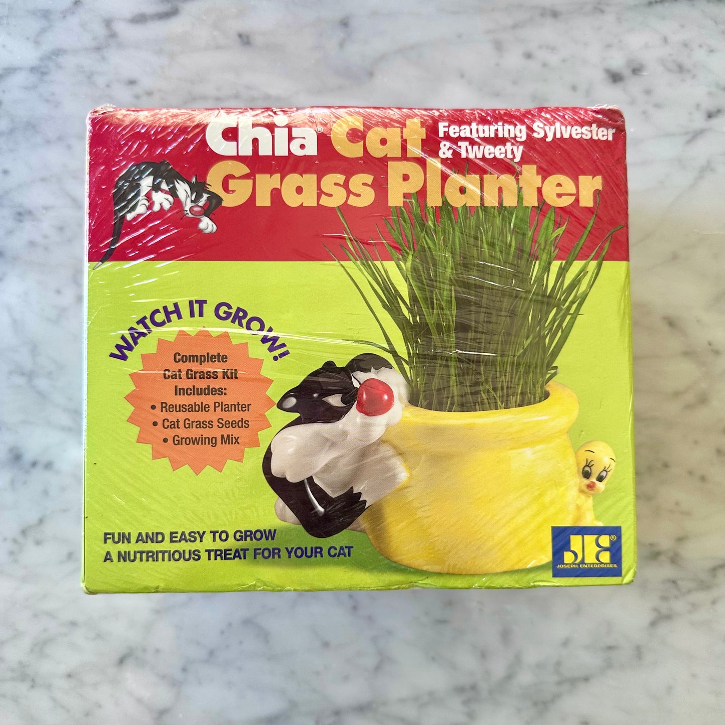 Vintage Chia Sylvester and Tweety Cat Grass Planter