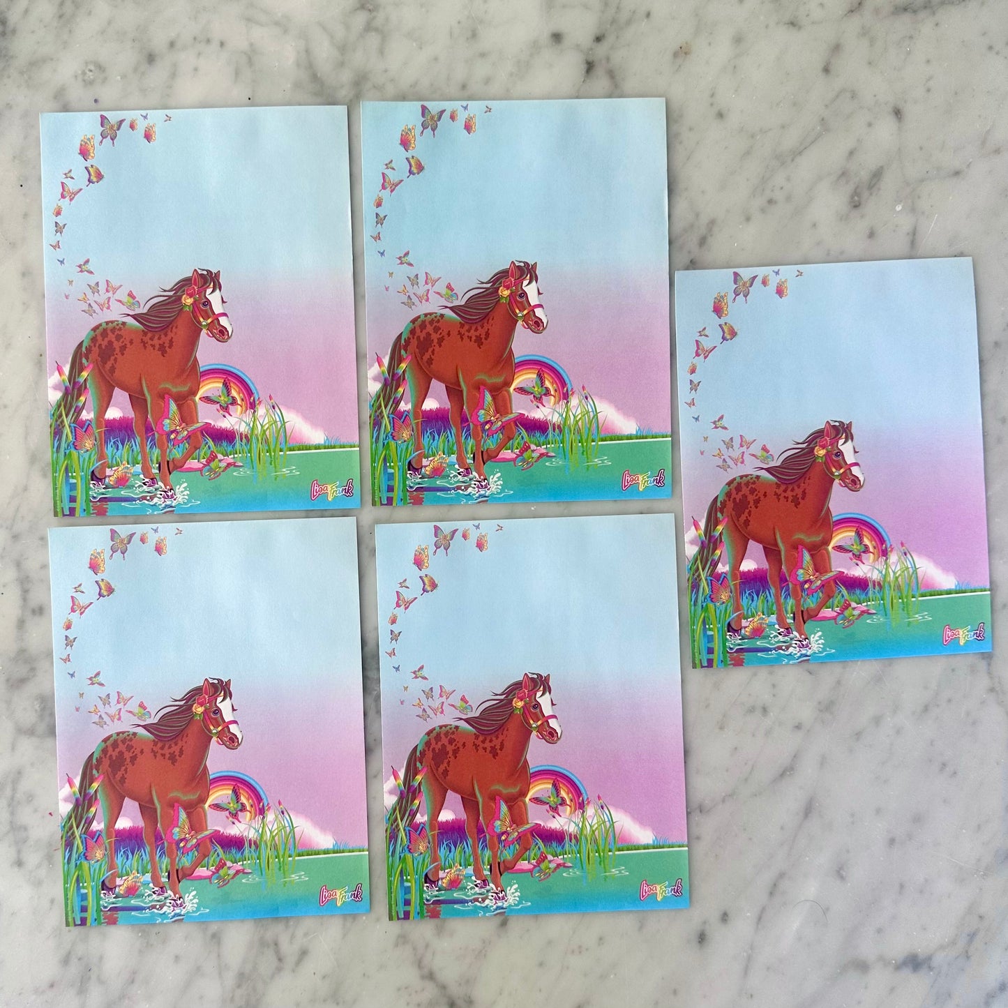 90’s Lisa Frank Rainbow Chaser Stationary, 5 Sheets