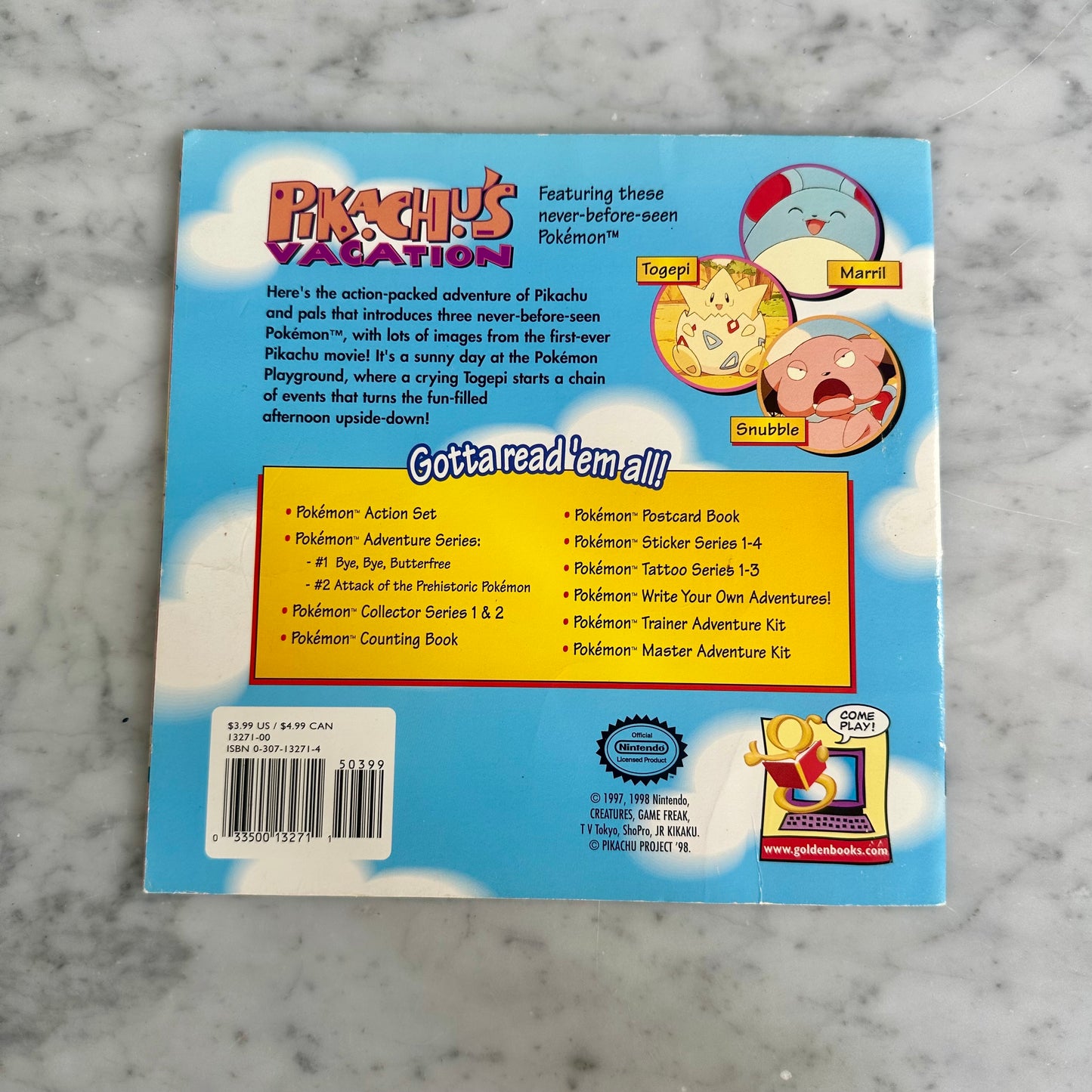1998 Pokémon Pikachu’s Vacation Book