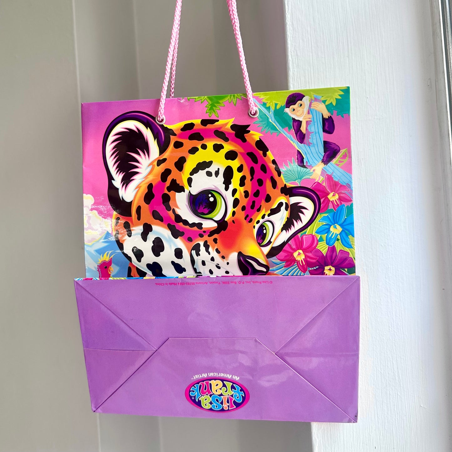 Vintage Lisa Frank Hunter the Leopard Gift Bag