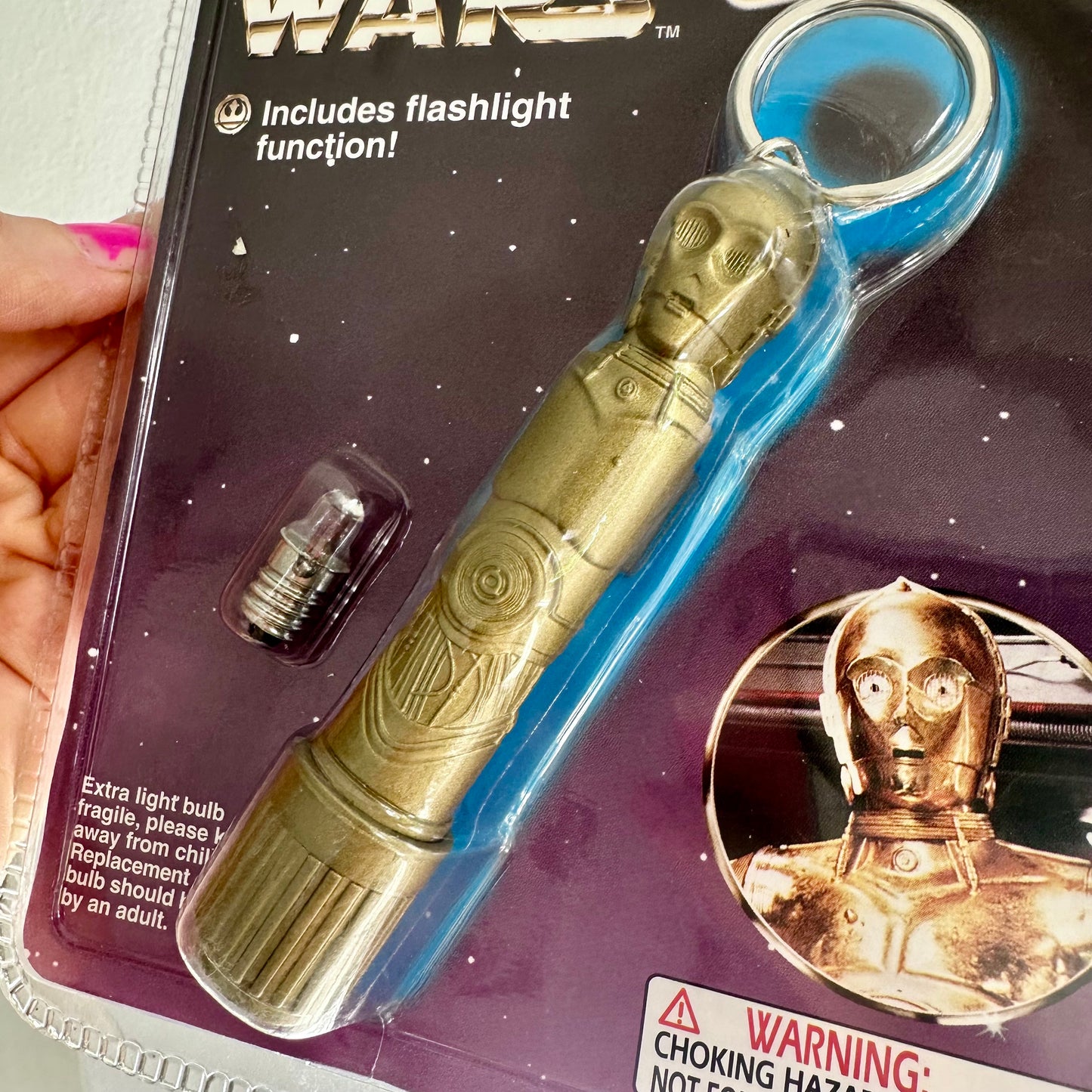 1997 Star Wars C-3P0 Flashlight Keychain
