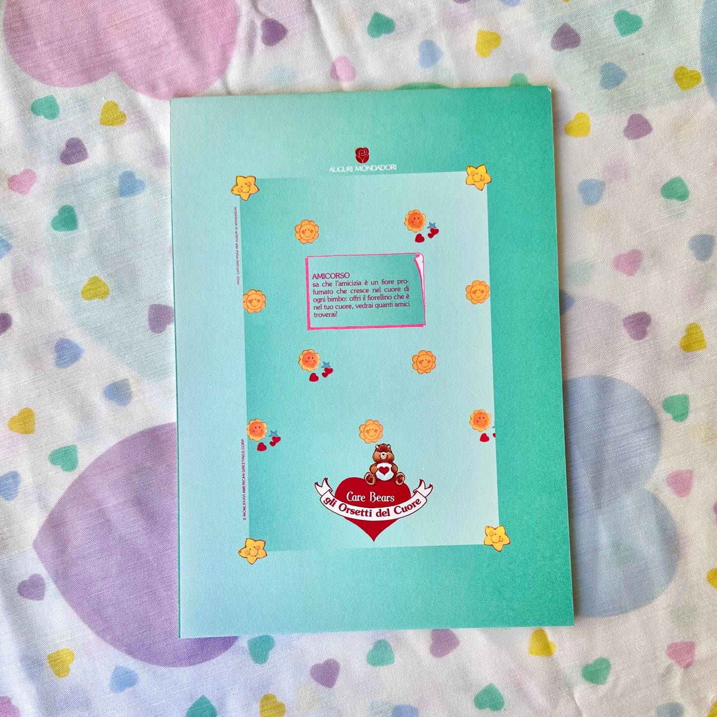 80’s Dead Stock Care Bear Notebook