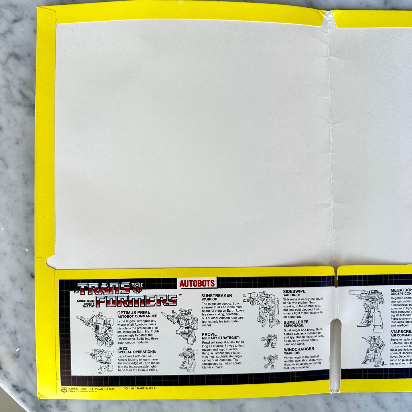 1984 Mead Transformers Folder