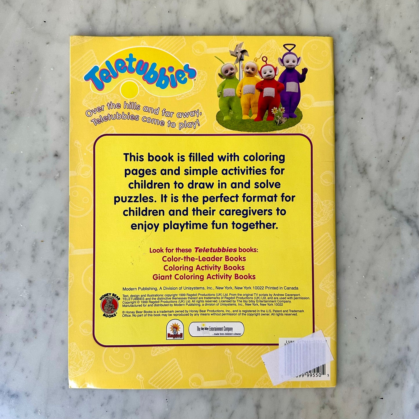 1999 Teletubbies “Exploring Outdoors” Coloring Book